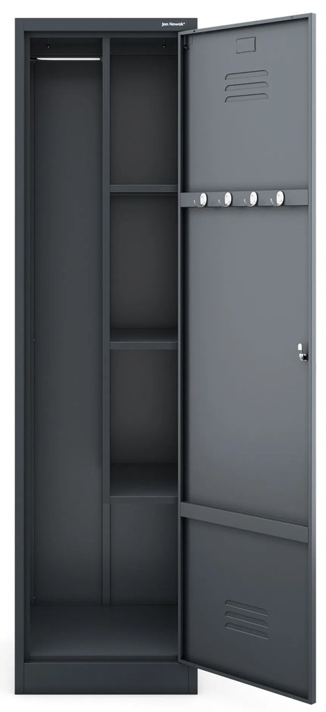 AGNES fém takarítószekrény, 500 x 1850 x 500 mm, antracit