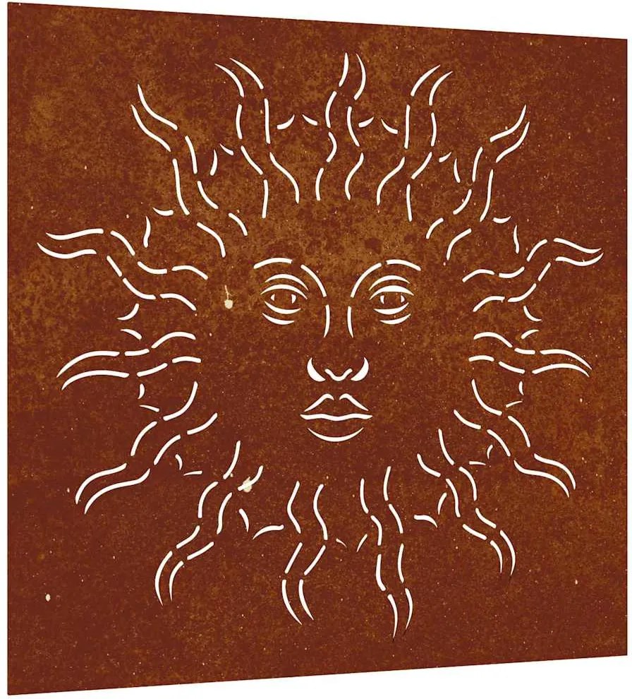 vidaXL napmintás corten acél kerti faldísz 55 x 55 cm