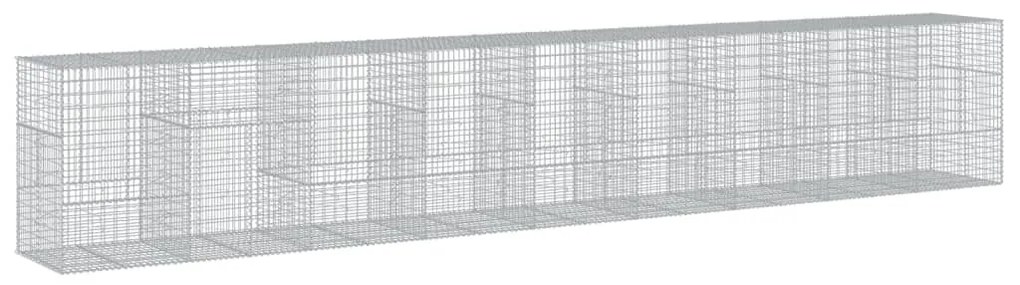 horganyzott vas gabion kosár fedéllel 900 x 100 x 150 cm