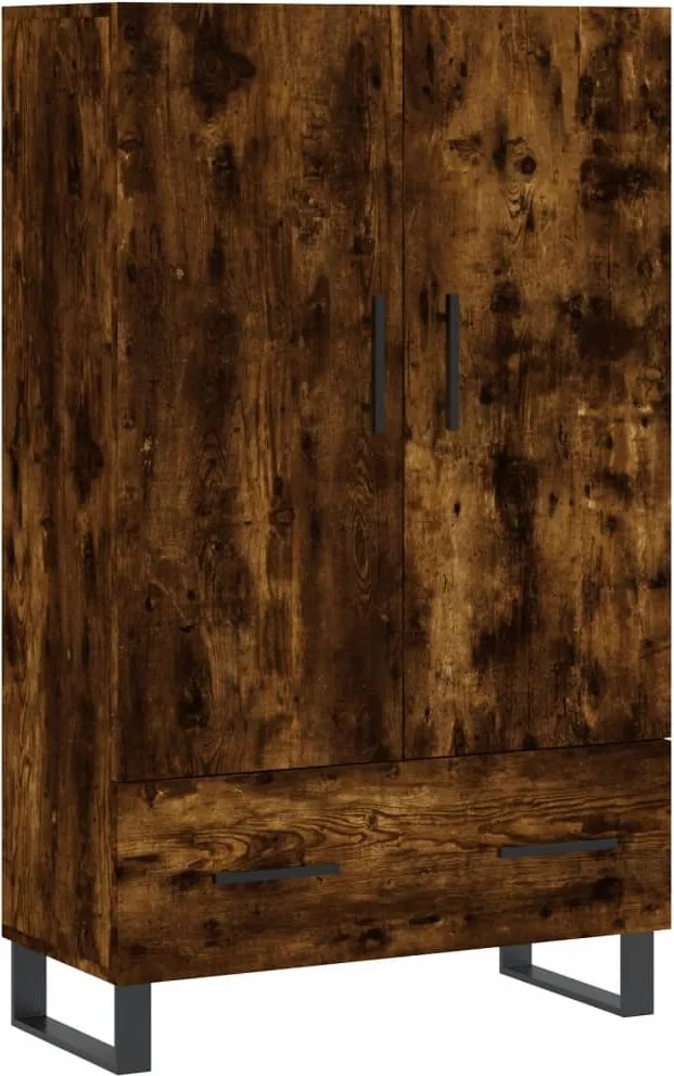 vidaXL füstös tölgy színű szerelt fa magasszekrény 69,5 x 31 x 115 cm