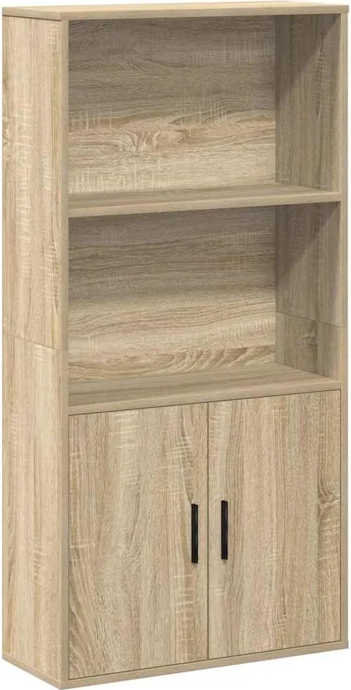 vidaXL sonoma tölgy színű szerelt fa könyvszekrény 60x24x120 cm