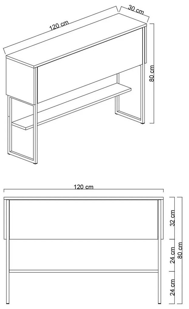 Luxe Anthracite and Black komód