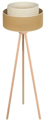 Duolla - Állólámpa YUTE BOHO 1xE27/15W/230V átm. 45 cm barna/krémes