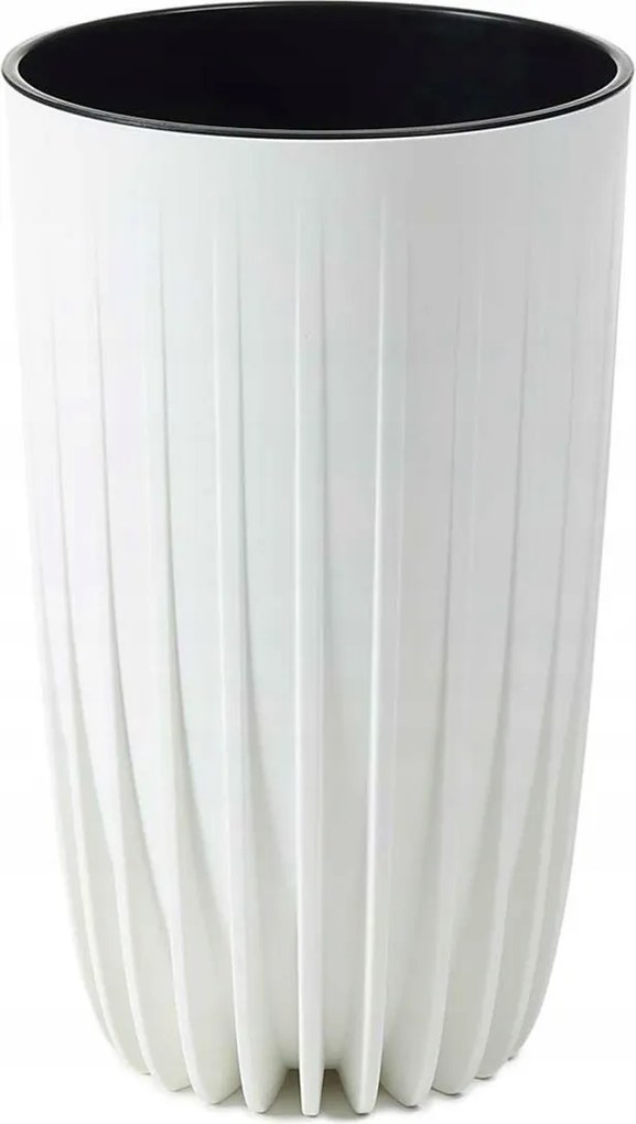 Virágtartó Magas Virágtartó Fehér virágbetéttel teraszra erkélyre virágtartó