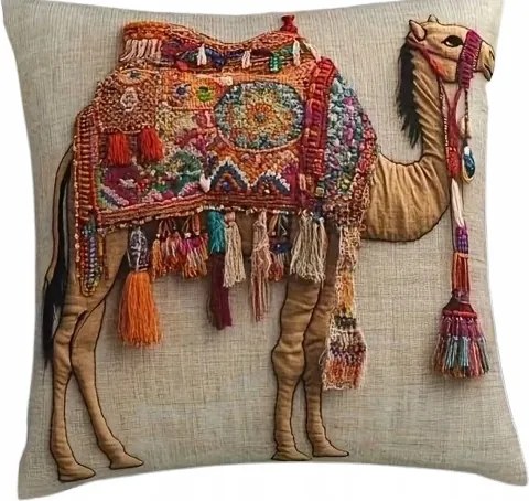 Párnahuzat Teve Realisztikus Nyomtatás 3D Hatás Velúr Párnahuzat 45x45