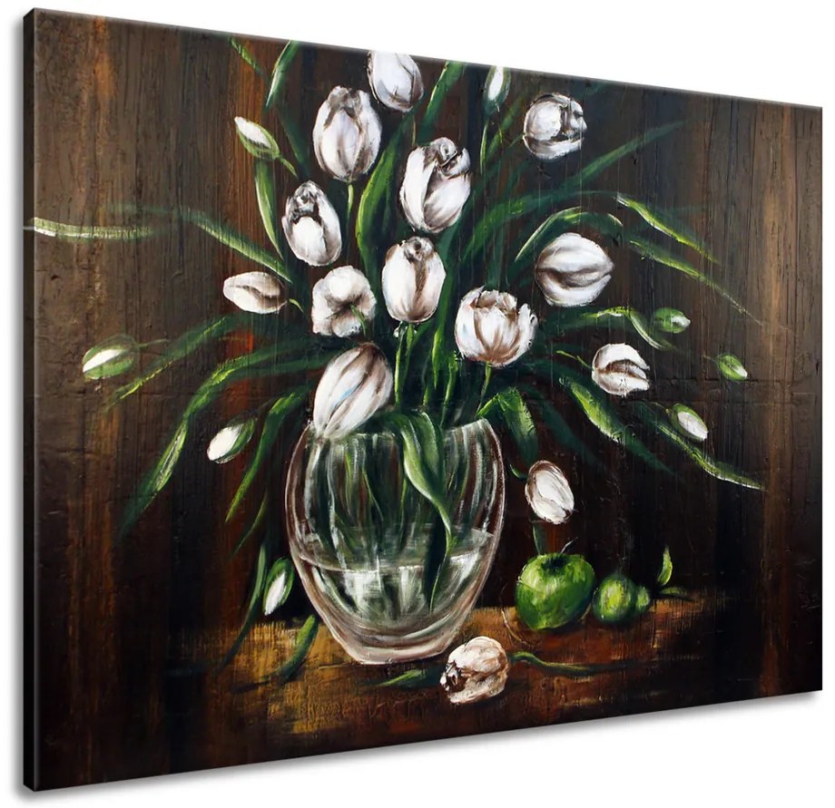 Gario Kézzel festett kép Festet tulipánok Méret: 100 x 70 cm