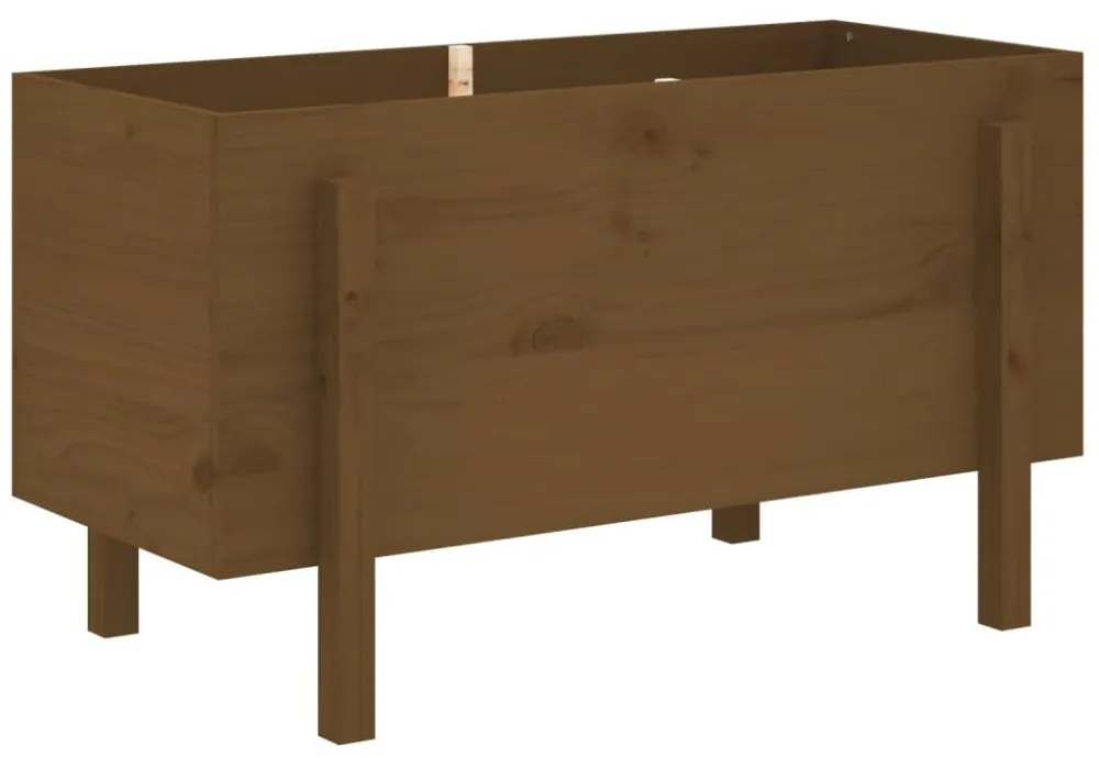 vidaXL mézbarna tömör fenyőfa kerti magaságyás 101 x 50 x 57 cm