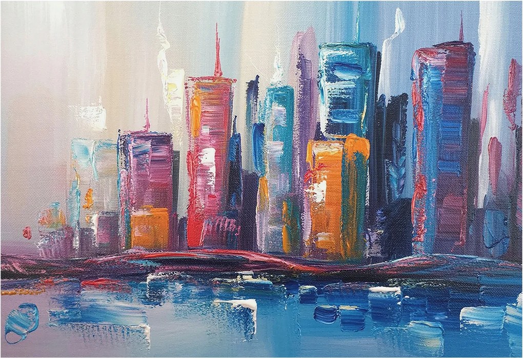 Flizelin tapéta Flizelin Fali Prémium Színes város 152x104