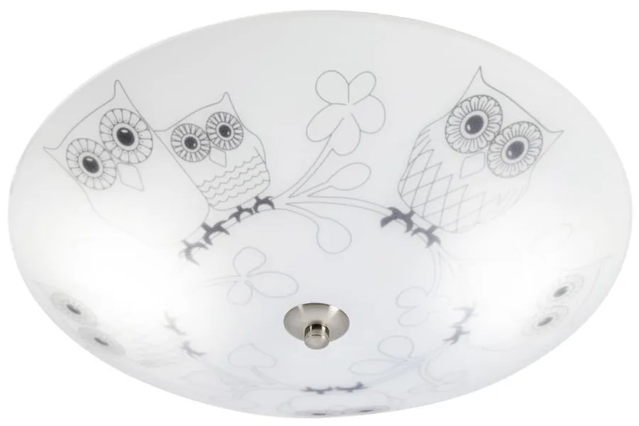 Fehér gyerek mennyezeti lámpa üveg búrával ø 39 cm Ugglarp – Markslöjd