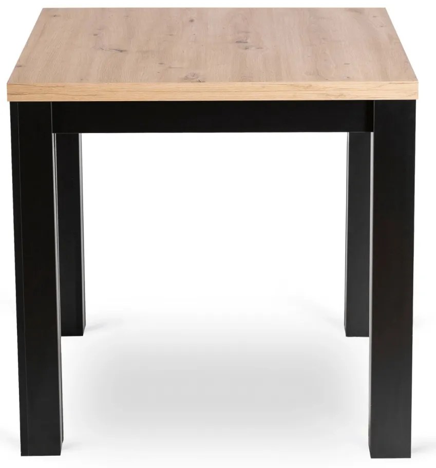 Étkezőszett MAX asztal 80–160 cm craft tölgy/fekete + 4 CHRIS szék fekete