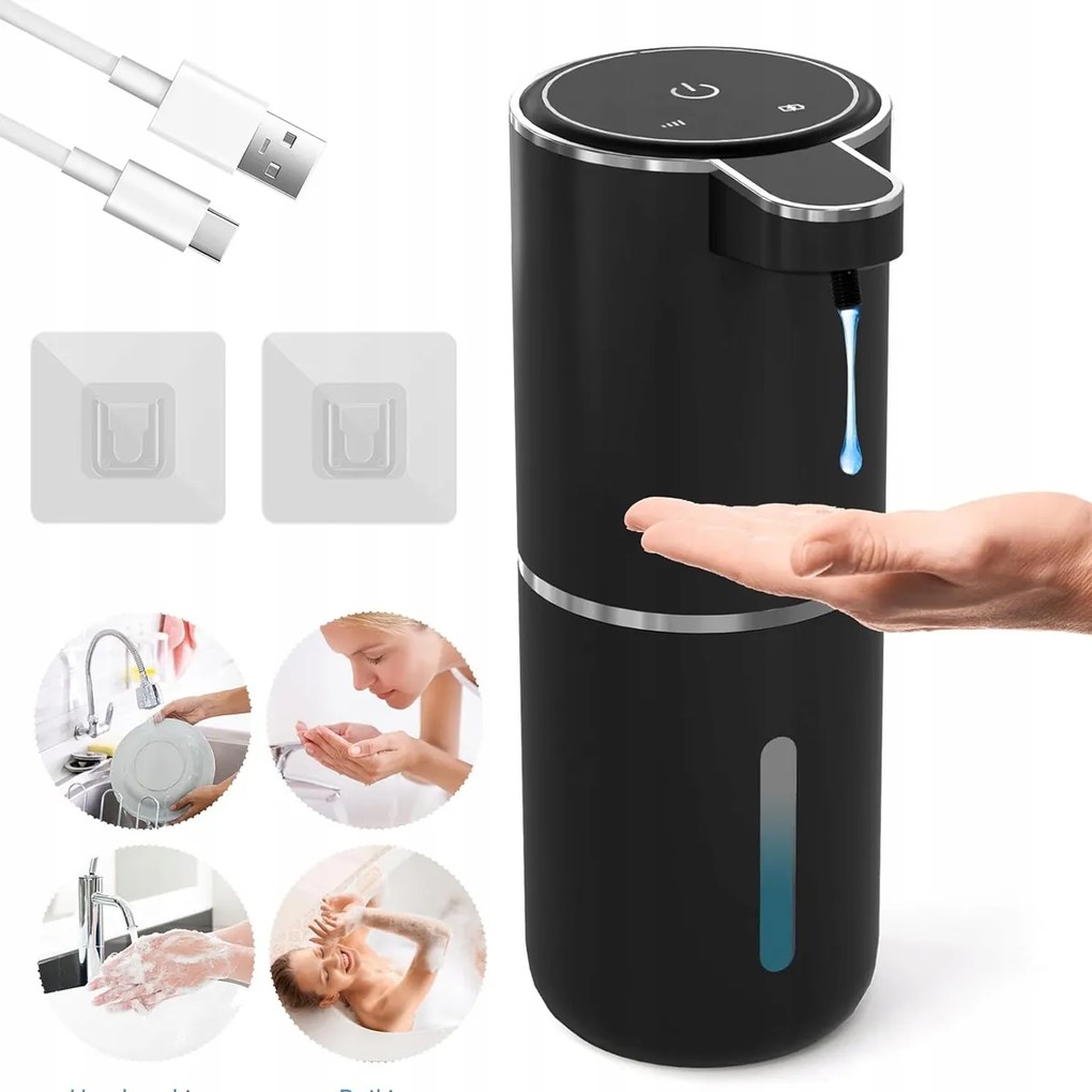 Automatikus érintésmentes folyékony szappan adagoló gél sampon 380ml diszperziós