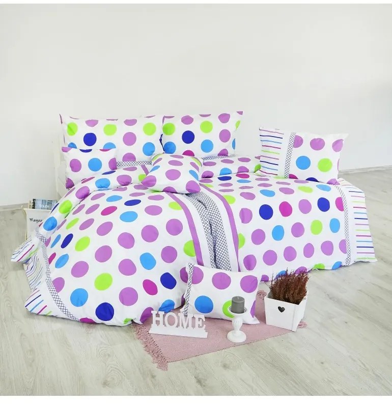 EMI Pera V3 lila ágyneműhuzat, A standard egyszemélyes ágy szett tartalma: 1x 140x200 + 1x 70x90