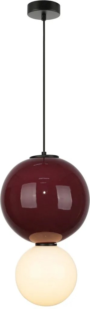 Italux modern függeszték pieve fehér matt fehér gesztenyebarna piros ibolya opál itxpnd-95221-1l-prp