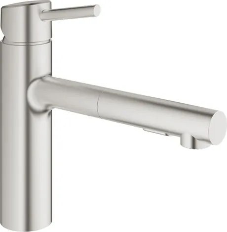 Grohe Concetto New mosogató csaptelep kihúzható zuhannyal supersteel 30273dc1 G30273DC1