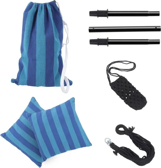 MIADOMODO Függő hintaszék kintre-bentre kék