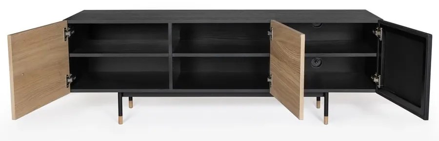 Jugend barna-fekete TV-állvány - Woodman