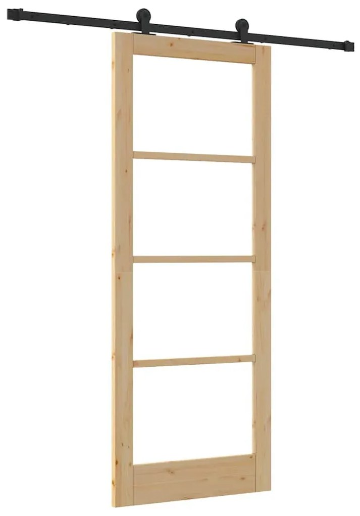 Csúszóajtó ORKDAL Barna 83 x 211 cm Fa és fém