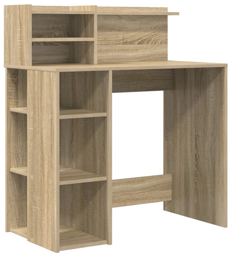 Tárolós íróasztal Sonoma tölgy 90x48x101.5 cm Mérnökfa