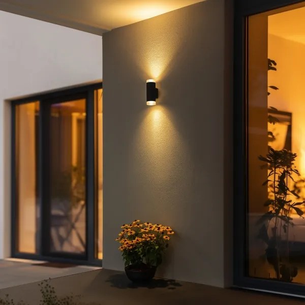 BRILAGI - RGBW LED kültéri fali lámpa MATERA 2xGU10/4,8W/230V fekete IP54