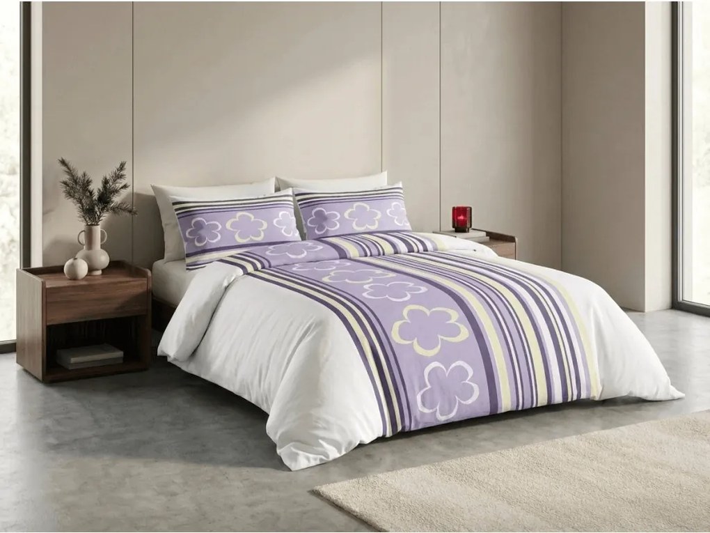 Pamut ágynemű KELOPA lila Ágyneműhuzat mérete: 70 x 90 cm | 140 x 200 cm