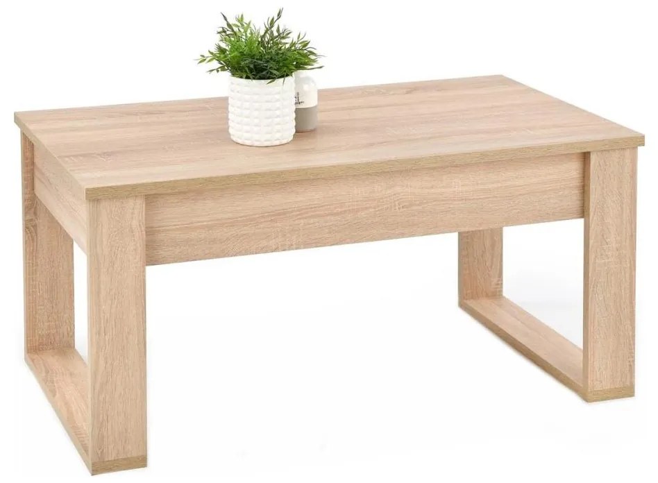 Kávésasztal NEA 52x110 cm bézs/tölgy sonoma