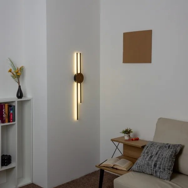 Brilagi - WOODY COLLINE LED 15W 230V falikar 80 cm tölgy-dió