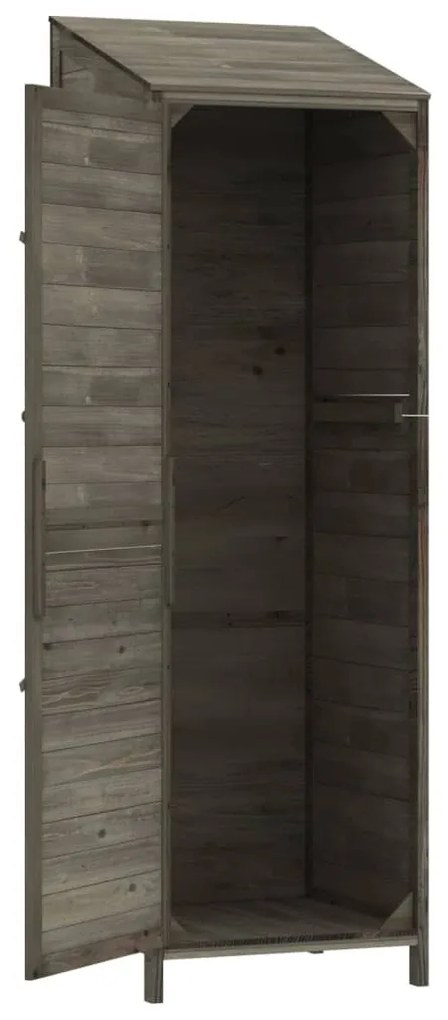 antracit tömör fenyőfa kerti fészer 55x52x174,5 cm