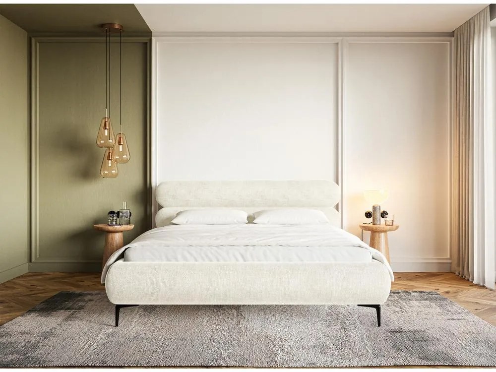 Franciaágy 140 cm Rirri 140B (ágyráccsal) (krém + fekete). Akció -15%. 1099855