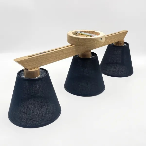 Brilagi - LED  Felületre szerelhető csillár  ANTHONY 3xE14/40W/230V tölgy/fekete