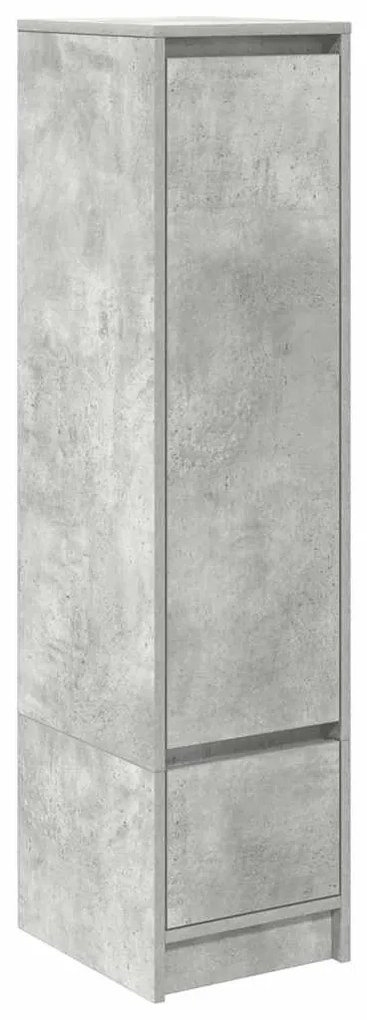 betonszürke szerelt fa magasszekrény 29,5x34x119,5 cm