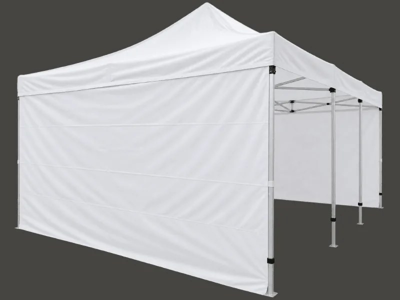 Összecsukható sátor 6 × 4 m – alumínium HEXAGON, Fehér