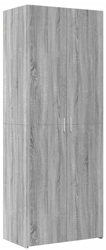 vidaXL szürke sonoma színű szerelt fa tárolószekrény 70x42,5x225 cm
