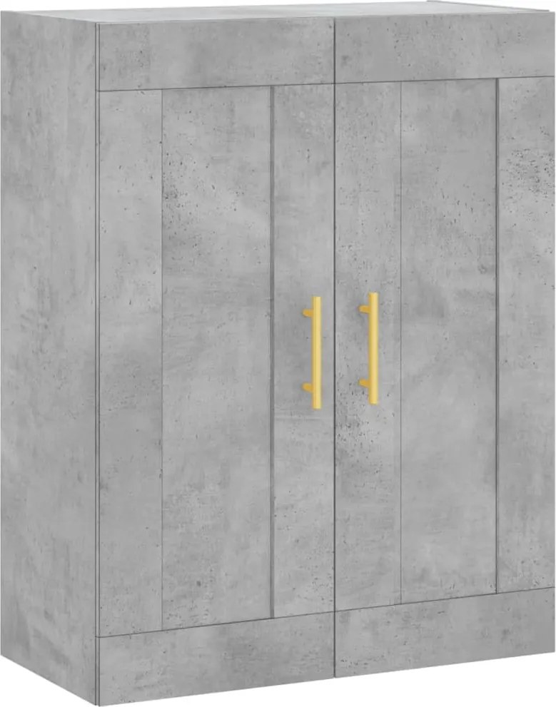 vidaXL betonszürke szerelt fa fali szekrény 69,5 x 34 x 90 cm