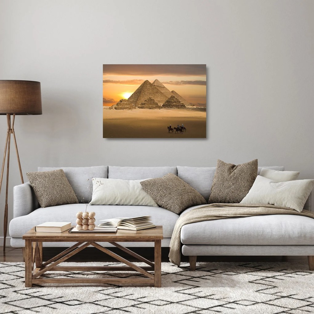 Üveg kép - Piramisok (70x50 cm)