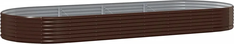 vidaXL barna horganyzott acél kerti magaságyás 373x140x36 cm