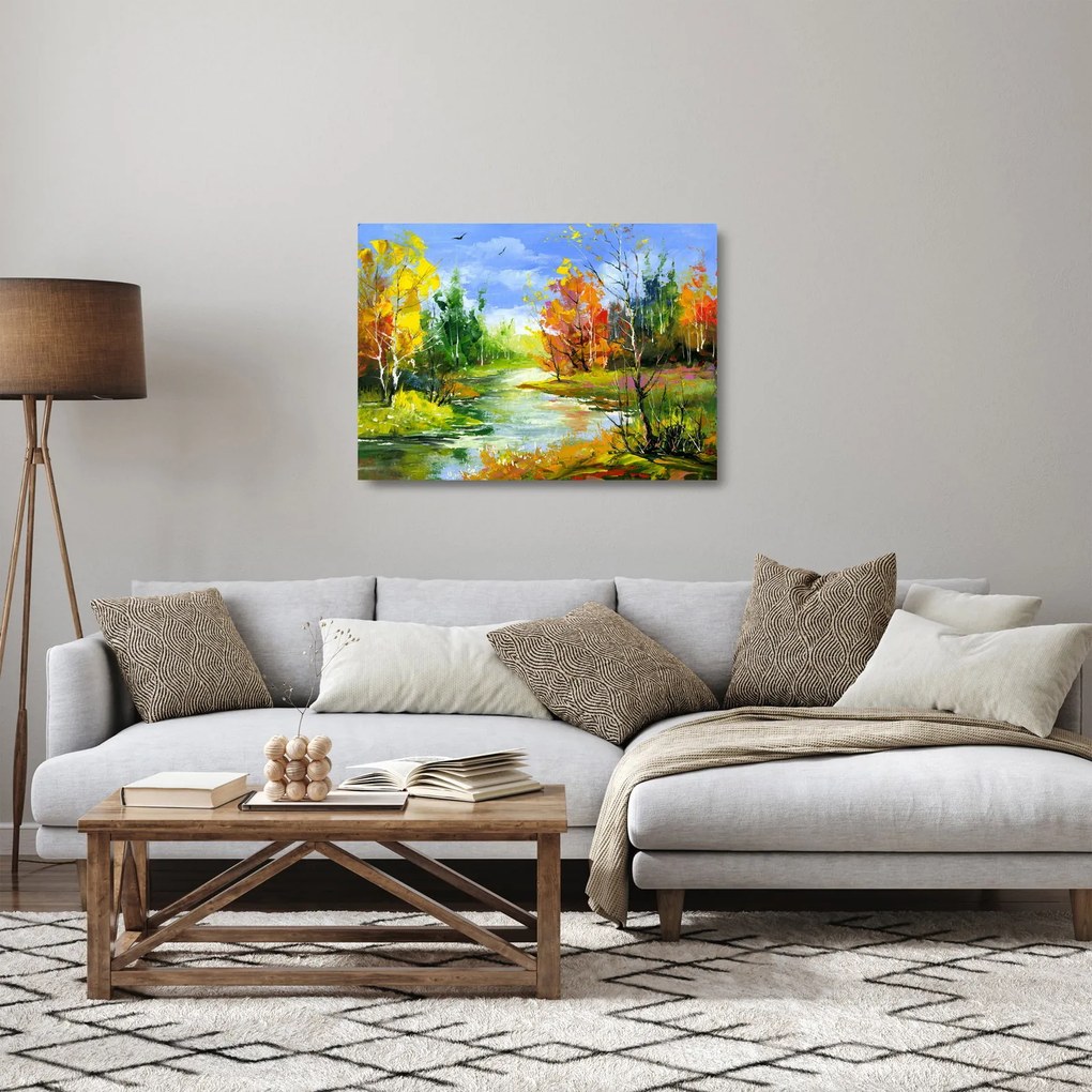 Kép - Tájfestés (üvegen) (70x50 cm)