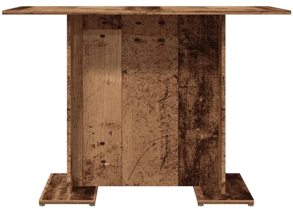 antik fa színű szerelt fa étkezőasztal 110 x 60 x 75 cm