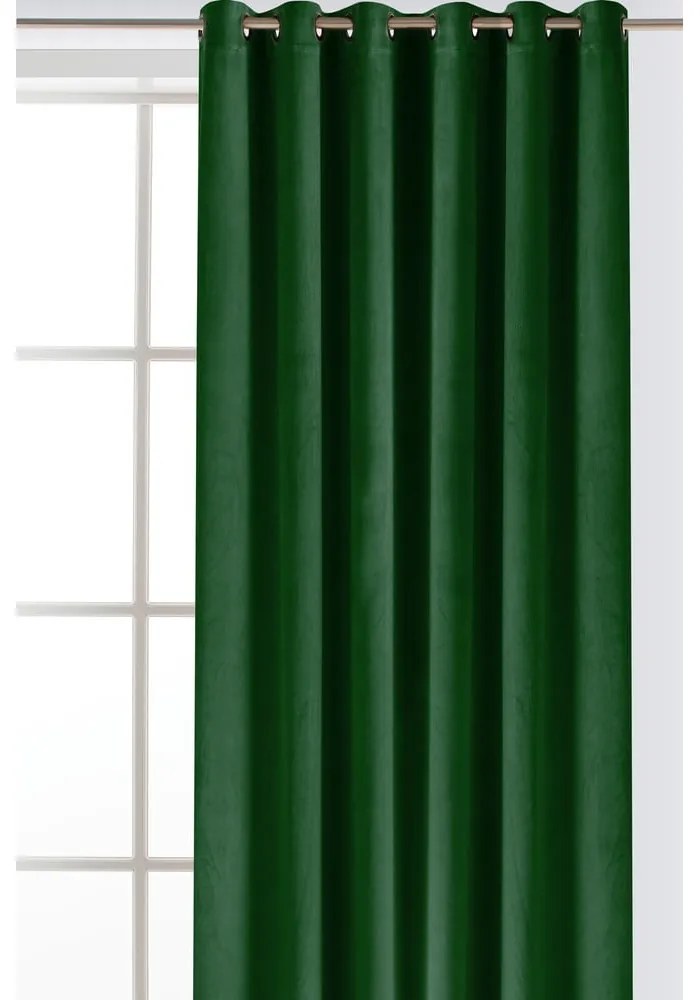 Zöld bársony dimout (részleges sötétítő) függöny 530x250 cm Velto – Filumi