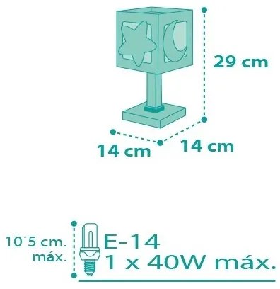 Dalber D-63231H - Gyerek lámpa MOONLIGHT 1xE14/40W/230V