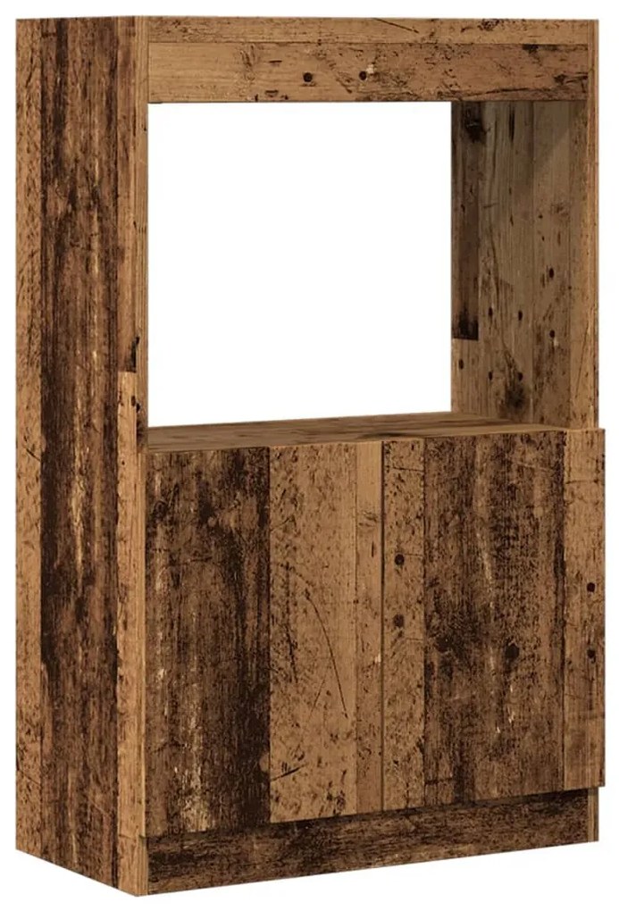antik fa színű szerelt fa magasszekrény 63 x 33 x 100 cm