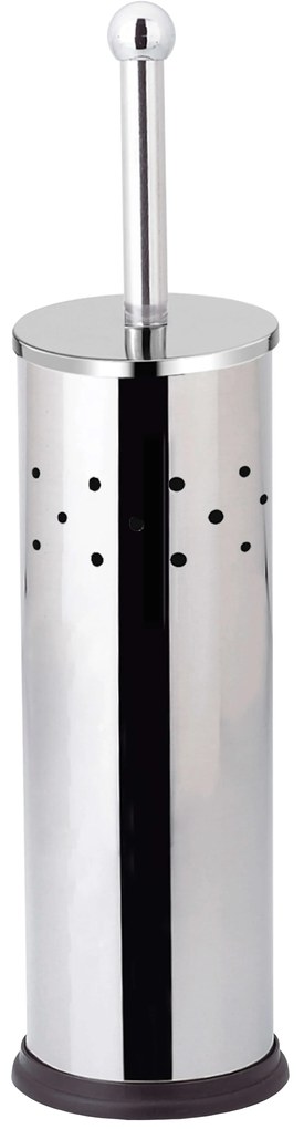 BISK Erga Basic, álló WC kefe, körmintás, króm, ERG-04918