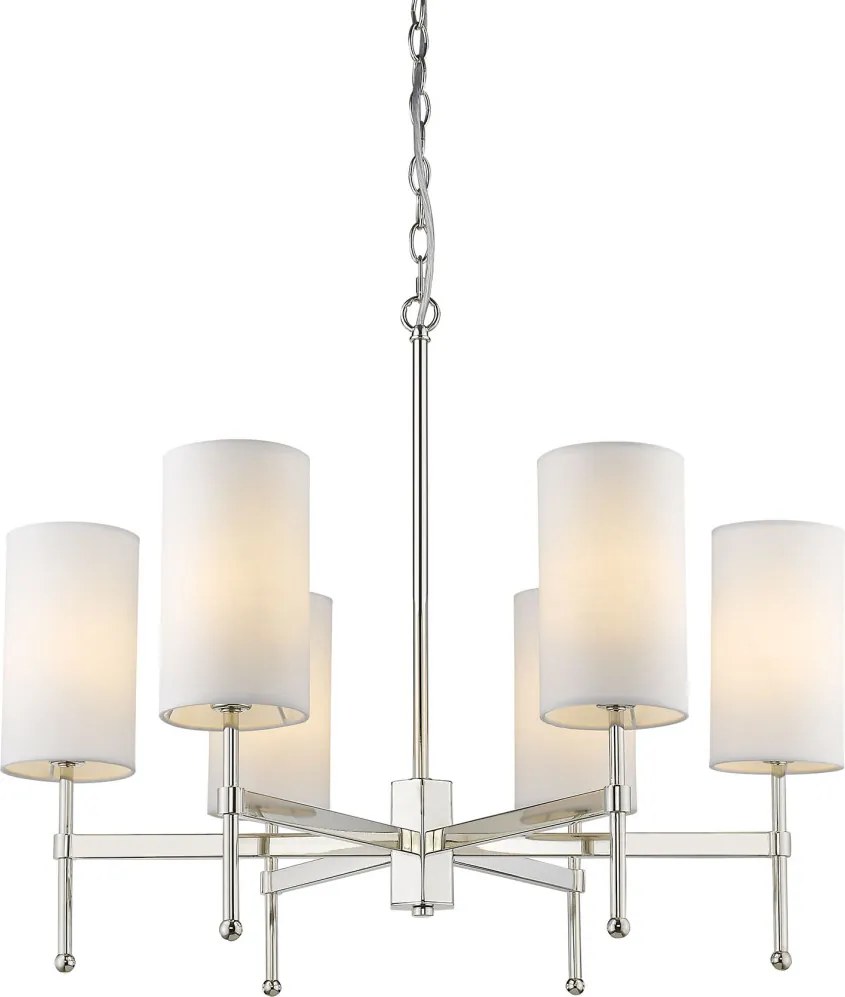 COSMOLIGHT P06994NI-WH DENVER Modern Csillár Fehér, Nikkel E14 IP20