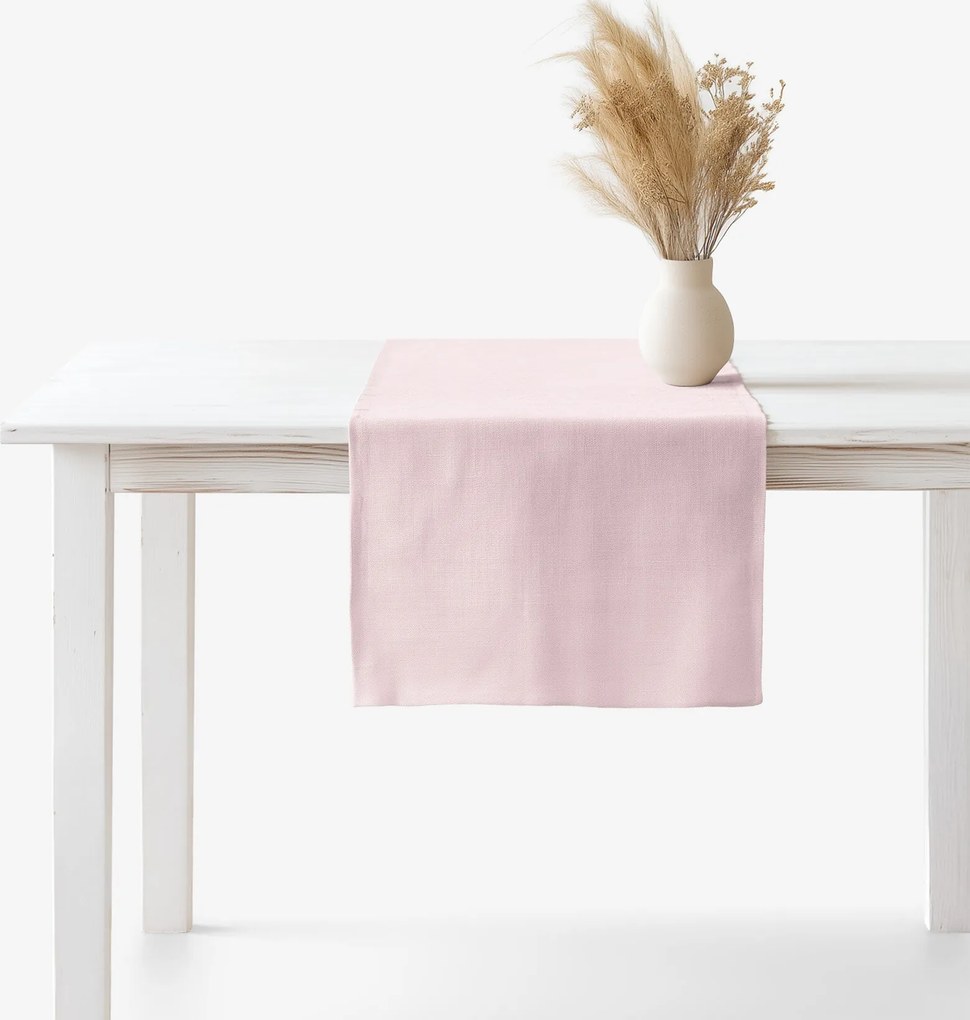 Goldea lenvászon keverék asztali futó - púderrózsaszín 50x180 cm