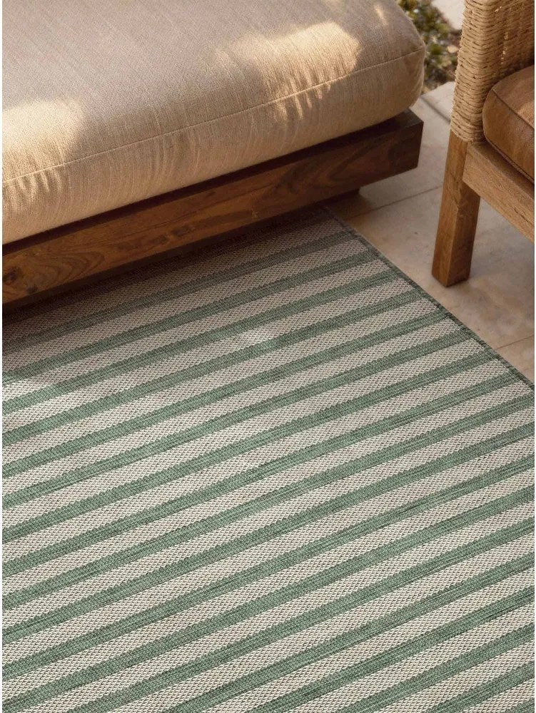 Zöld-krémszínű kültéri-beltéri szőnyeg 120x170 cm Haringey Linley – Ted Baker