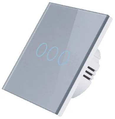 CLEVER Okos Kapcsoló WIFI+RF - Fekete - 3-Gomb