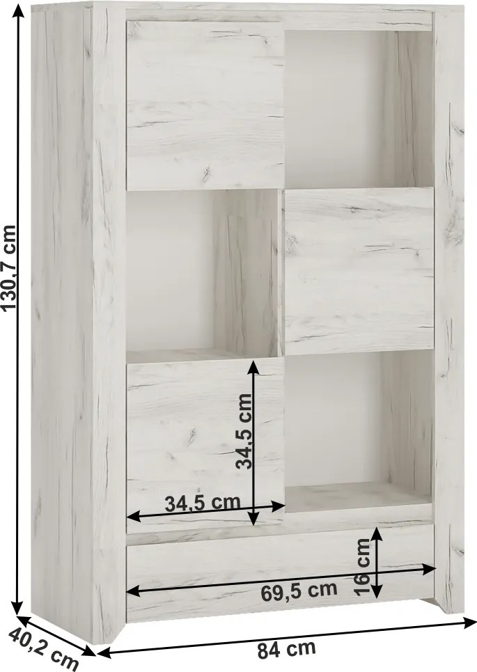 komód typ 31, fehér craft, ANGEL
