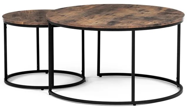 Dohányzóasztal 80 × 80 × 45 cm, MDF, öregfa AF-3002 OLW
