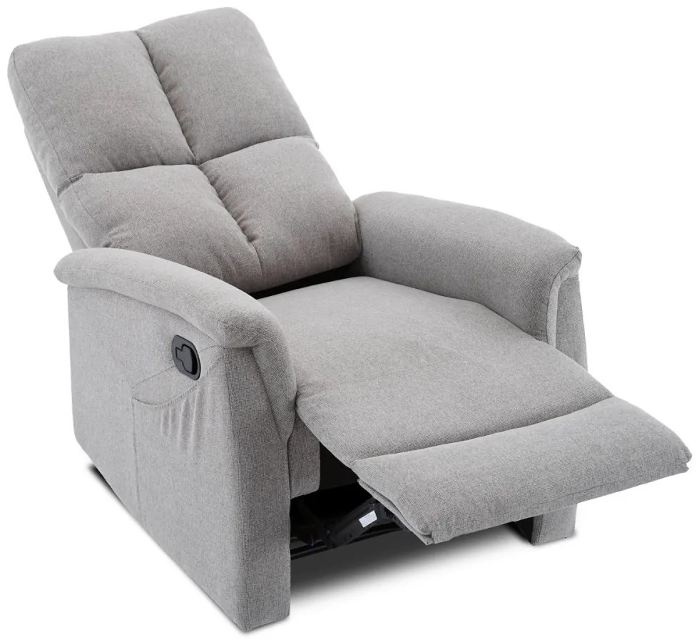 Fotoliu De Relaxare Și TV Culoare Gri A, Reglabil Manual, TB-916