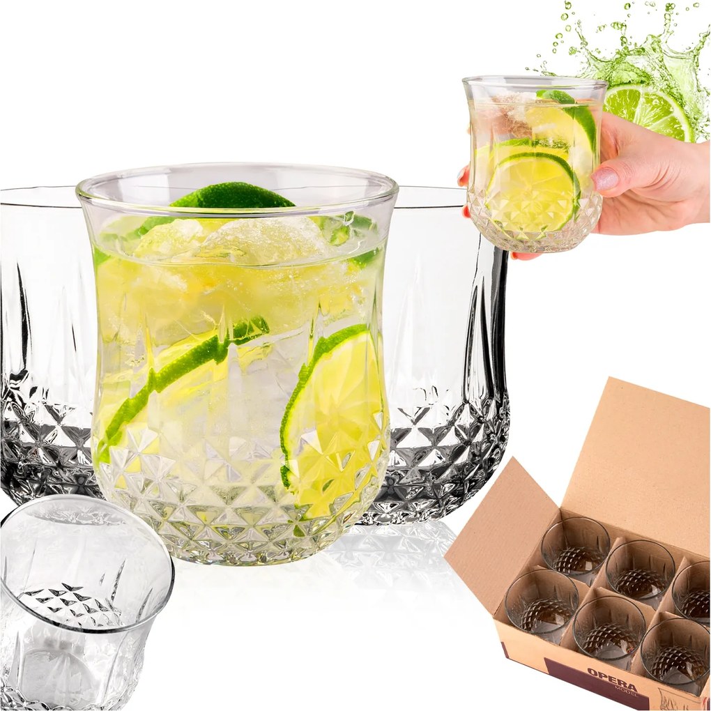 6x Italos Poharak Latte Kávé Sör Pohár Szett Oxford 320ml