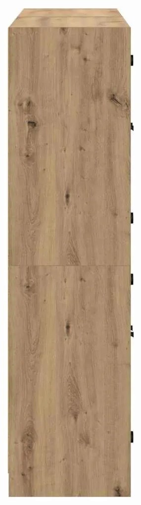 Magasfiú 2 pcs Artisan tölgy 136 x 37 x 142 cm Faanyag